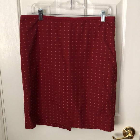 The Limited Dresses & Skirts - The Limited red/orange polka dot skirt
